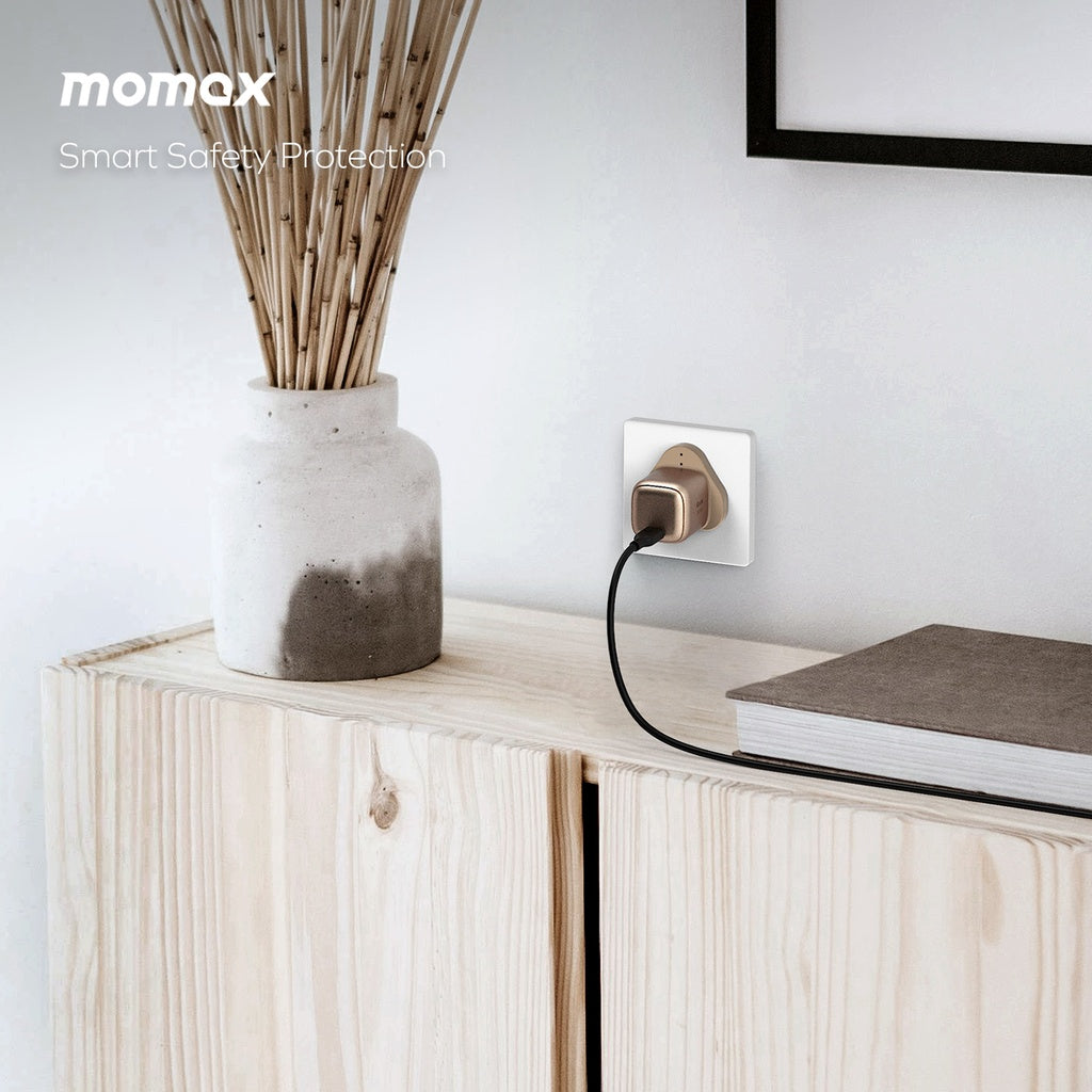 شاحن Momax 1-Charger بتقنية GaN بقوة 30 وات | رملي شاحن Momax 1-Charger بتقنية GaN بقوة 30 وات | رملي